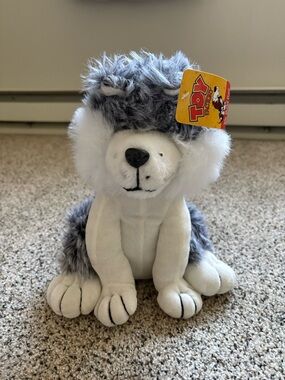 Plush Husky Dog Stuffed Animal - Gray and White